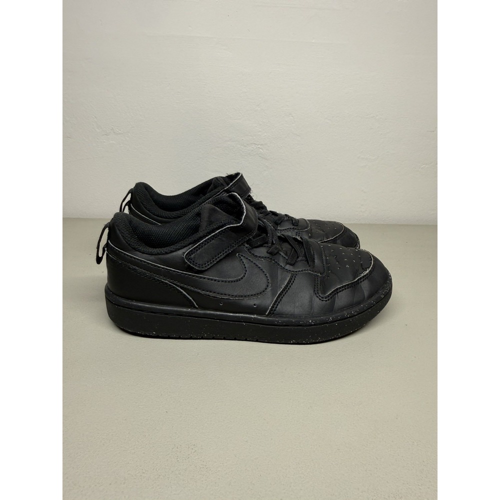 Nike Borough Low Recraft PS Kids Sneakers Triple Black Size 2.5Y DV5457-002